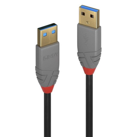 Kabel USB 3.0 LINDY Type A Cable, Anthra Line 3m Black