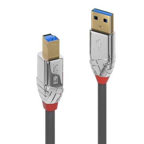 Kabel USB 3.0 LINDY Type A to B Cable, Cromo Line 3m Grey