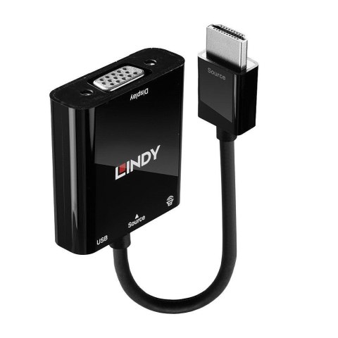 Konwerter HDMI do VGA LINDY & Audio Converter czarny