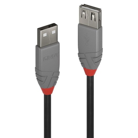 Przedłużacz USB 2.0 LINDY Type A Extension Cable, Anthra Line 1m Black