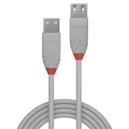 Przedłużacz USB 2.0 LINDY Type A Extension Cable, Anthra Line 5m Grey