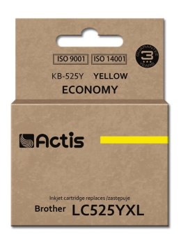 Tusz ACTIS KB-525Y (zamiennik Brother LC525Y; Standard; 15 ml; żółty)