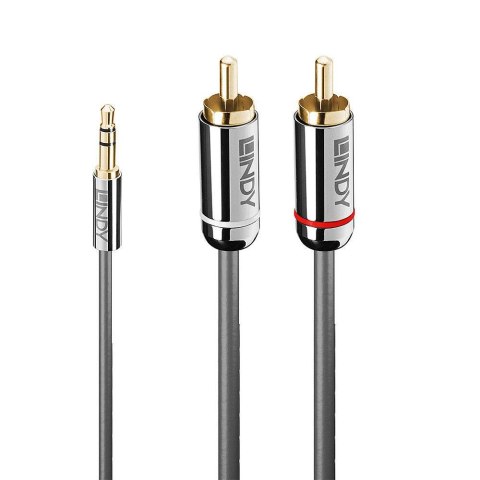 Kabel Audio/Video LINDY 2x RCA Plug/Jack plug 3.5mm, 2m, czarny