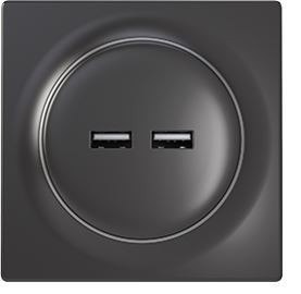 Fibaro Inteligentne gniazdko Walli Outlet USB N Antracyt