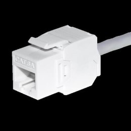 Moduł keystone Jack RJ45 kat. 6A UTP, beznarzędziowy, biały Netrack