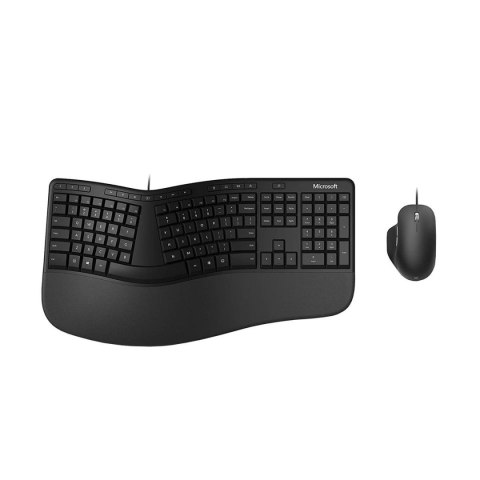 Zestaw przewodowy klawiatura + mysz Microsoft Ergonomic Desktop (RJU-00013) Czarny