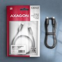 AXAGON BUCM432-CM10AB Kabel USB-C - USB-C, USB4 Gen 3x2 1m, PD 100W, 8K HD, ALU, oplot Czarny