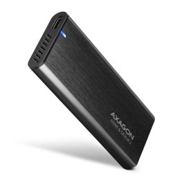 AXAGON EEM2-SB2 Obudowa zewnętrzna aluminiowa bezśrubowa USB-C 3.2 Gen 2 - M.2 NVMe / SATA SSD 30-80mm ALU pudełko czarne + USB-A - USB