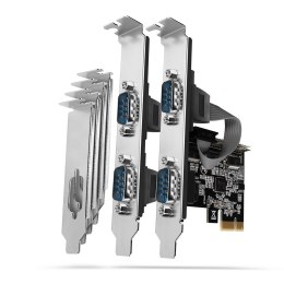 AXAGON PCEA-S4N Kontroler PCIe 4x port szeregowy RS232 250 kbps, w zestawie SP & LP