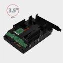 AXAGON RHD-P35 Ramka metalowa do montażu 2x 2.5" HDD w pozycji PCI Czarna