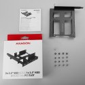 AXAGON RHD-P35 Ramka metalowa do montażu 2x 2.5" HDD w pozycji PCI Czarna