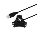 AXAGON Hub HUE-X3B 4-portowy USB 2.0 kabel 1,2m Czarny