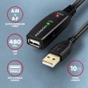 AXAGON Kabel ADR-210 USB 2.0 A-M -> A-F aktywny kabel przedłużacz/wzmacniacz 10m