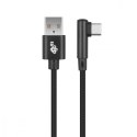 TB Kabel USB-USB C 1.5m kątowy, czarny sznurek