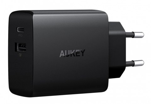 AUKEY AUKEY PA-Y17 ładowarka sieciowa 2xUSB Power Delivery (1xUSB A + 1xUSB C) 18W 6A