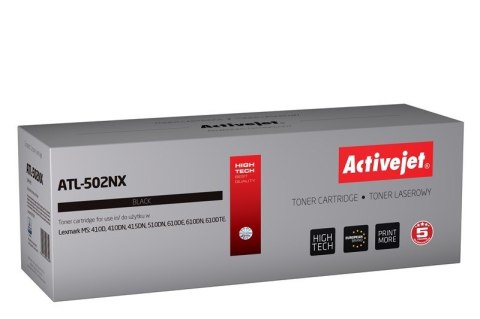 Toner Activejet ATL-502NX (zamiennik Lexmark 502X/50F2X00; Supreme; 10000 stron; czarny) - nowy chip