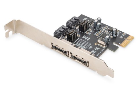 Karta rozszerzeń/Kontroler DIGITUS SATA III PCI Express 2x SATA 2x eSATA Low Profile Chipset: ASM106X