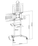 Neomounts by NewStar Mobilny stojak podłogowy NS-M1250 WHITE