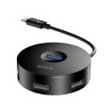 Hub Baseus CAHUB-G01 (3x USB 2.0; 1x USB 3.0; kolor czarny)