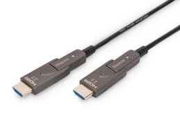 Kabel DIGITUS połączeniowy hybrydowy AOC HDMI 2.0 Premium High Speed Ethernet 4K60Hz UHD HDMI D/A HDMI D/A M/M czarny 10m