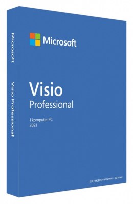 Microsoft Visio Professional 2021 PL Win P8 Medialess Box D87-07630