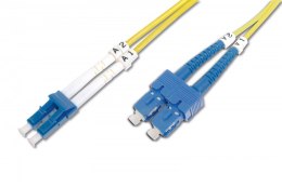 Digitus Patchcord światłowodowy FO LC-SC SM 9/125 duplex LSOH 1m