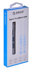 ORICO HUB USB-C 3X USB-A, CZYT MICROSD, 5 GBPS,ALU