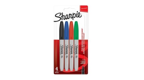 Marker permanentny Sharpie Fine CLASSIC - blister 4szt. (czarny, niebieski, czerwony, zielony) F 1,0mm 1985858