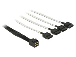 Kabel Delock SAS mini HD SFF 8643 (M)->4x sata 7 pin (F) 0.5m