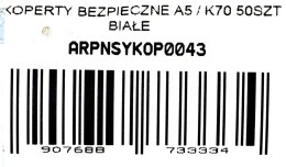 KOPERTY BEZPIECZNE A5 / K70 50SZT BIAŁE