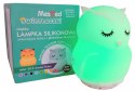 Mesmed Lampka nocna silikonowa zmieniająca kolory z głośnikiem Bluetooth Świetlaczek Sówka HU HU