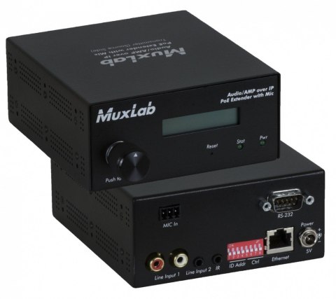 Muxlab Audio/AMP over IP (500755-AMP-TX) z mic i AMP 50W/CH - nadajnik