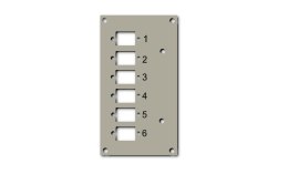 Panel przedni EFB-Elektornik 53705.3V2B do przełącznicy EFB 53705.1V3 na 6 adapterów