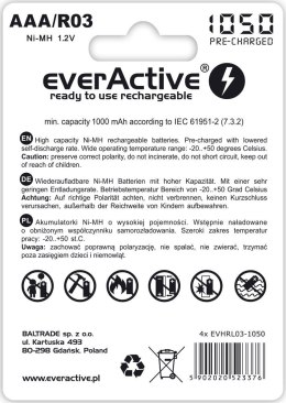 Zestaw akumulatorków everActive Professional line EVHRL03-1050 (1050mAh ; Ni-MH LSD)