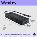 Hub HP USB-C 4K 6G842AA 4 porty USB-C Czarny