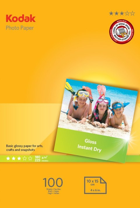 KODAK PHOTO PAPER GLOSS A6 180GSM (100 PACK)