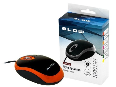 Mysz BLOW Mp-20 84-013# (optyczna; 1000 DPI; kolor pomarańczowy)