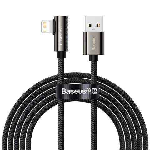 Kabel przewód USB - Lightning / iPhone kątowy 200cm Baseus Legend CALCS-A01 z obsługą szybkiego ładowania 2,4A