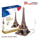 Cubic Fun Puzzle 3D Wieża Eiffel Duży Zestaw