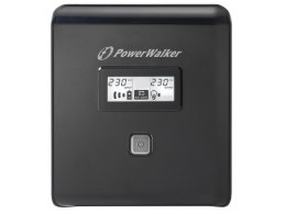 PowerWalker UPS LINE-INTERACTIVE 1000VA 2X SCHUKO + 2XIEC OUT, RJ11/RJ45 IN/OUT, USB, LCD