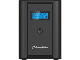 PowerWalker UPS LINE-INTERACTIVE 1200VA 2X 230V PL + 2XIEC OUT, RJ11/RJ45 IN/OUT, USB, LCD