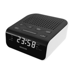 Sencor SRC 136 WH Radiobudzik, wyświetlacz LED, prog. 20 stacji FM