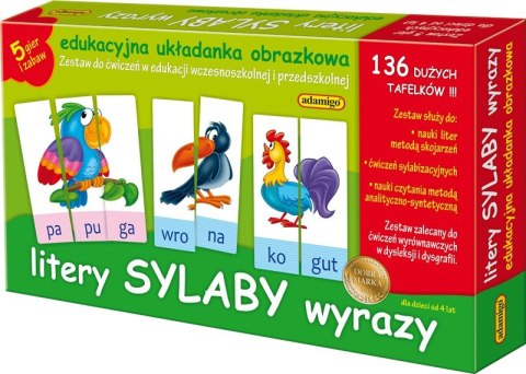 Adamigo Zestaw Edukacyjny Litery Sylaby Wyrazy