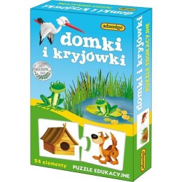 Adamigo Puzzle Edukacyjne - Domki i Kryjówki