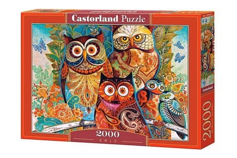 Castor Puzzle 2000 elementów Sowy kolorowe