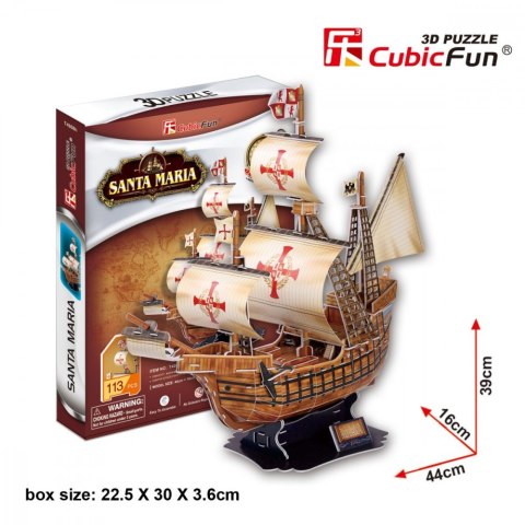 Cubic Fun Puzzle 3D Żaglowiec Santa Maria