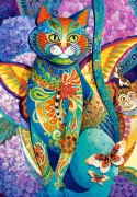 Castor Puzzle 1500 elementów Kot kolorowy Feline Fiesta