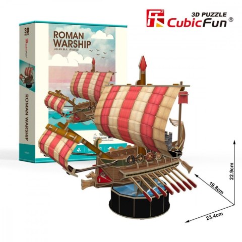 Cubic Fun Puzzle 3D Roman Warship 85 elementów