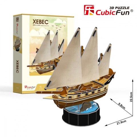 Cubic Fun Puzzle 3D Żaglowiec Xebec 53 elementy