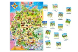 Castor Puzzle 120 elementów Edukacyjna mapa Niemiec